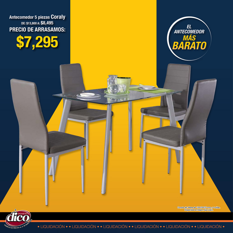 Catálogo de muebles en oferta  Muebles Dico - Mesa Comedor Rectangular  Boss 121 X 100 cm Café