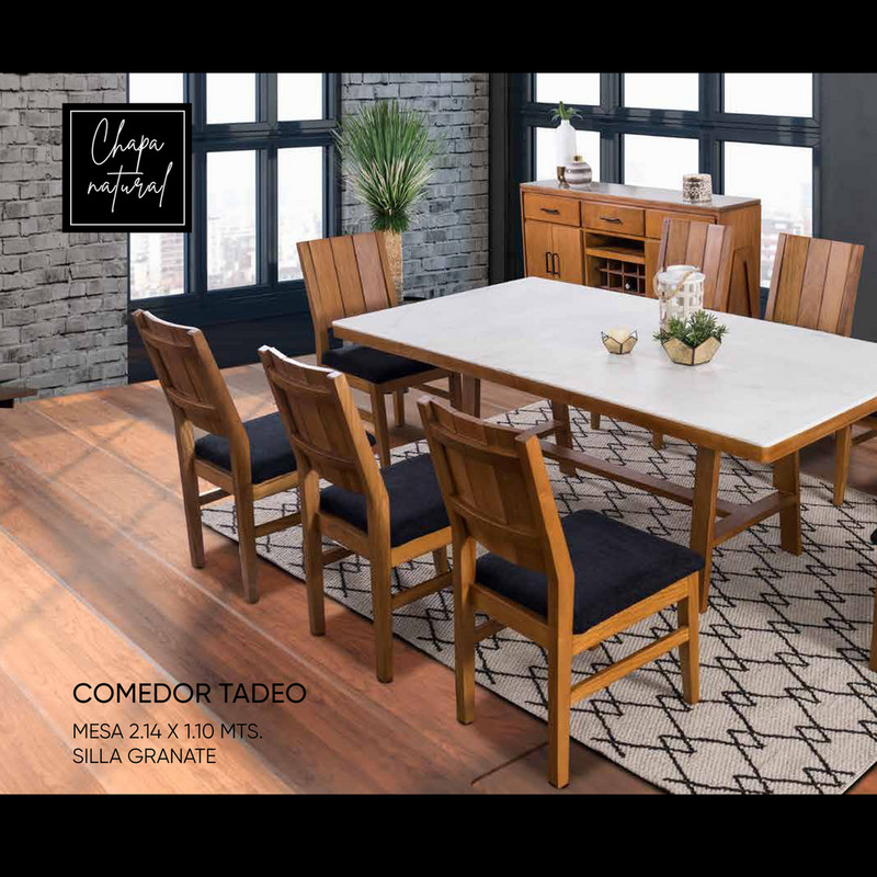 Mesa comedor redonda de cristal 140 cm Noemí -Mesas Comedor