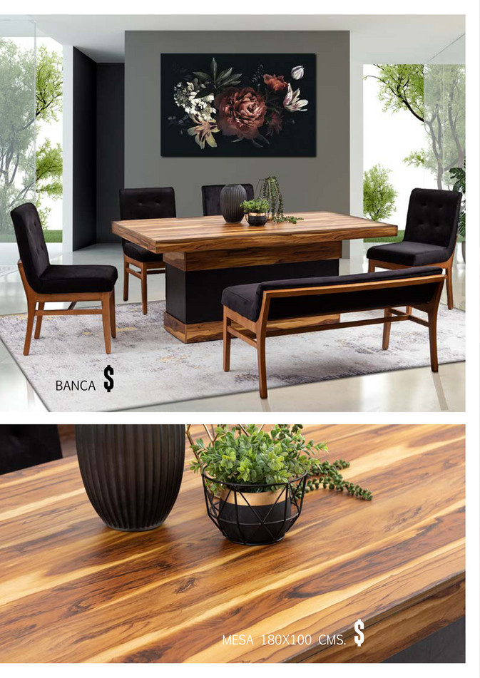 Mesa cuadrada madera negra. ARK - Muebles de diseño