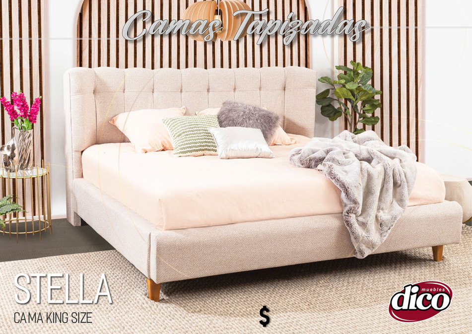 Cama Matrimonial Stella Beige