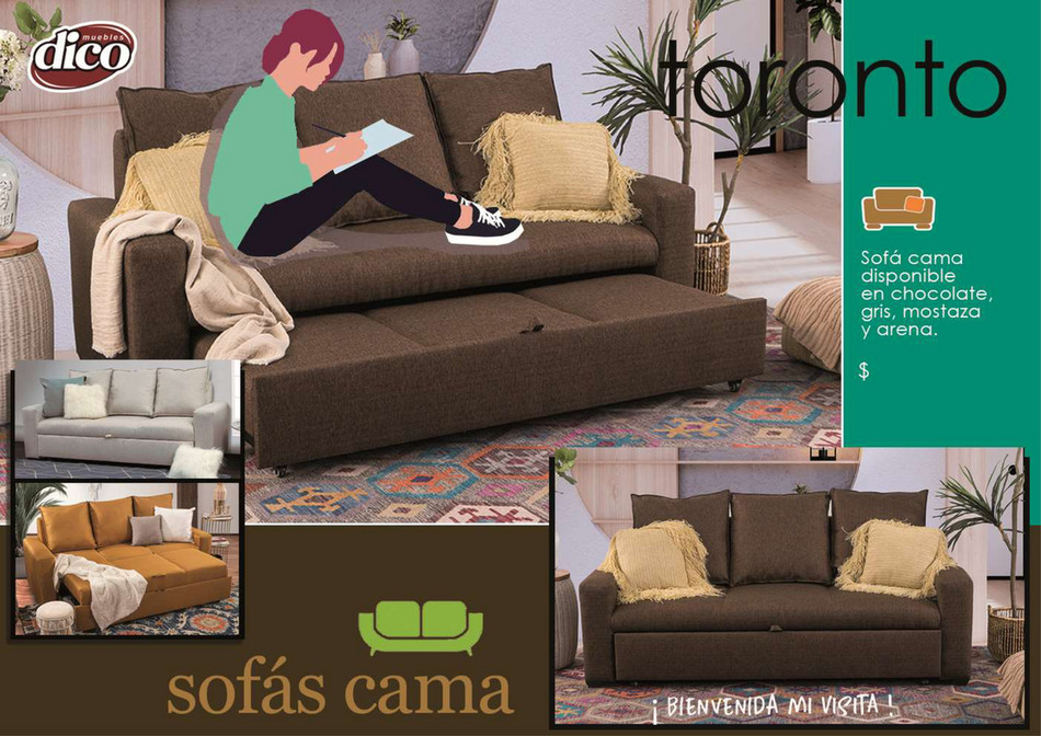 Sofá Cama Stella Negro