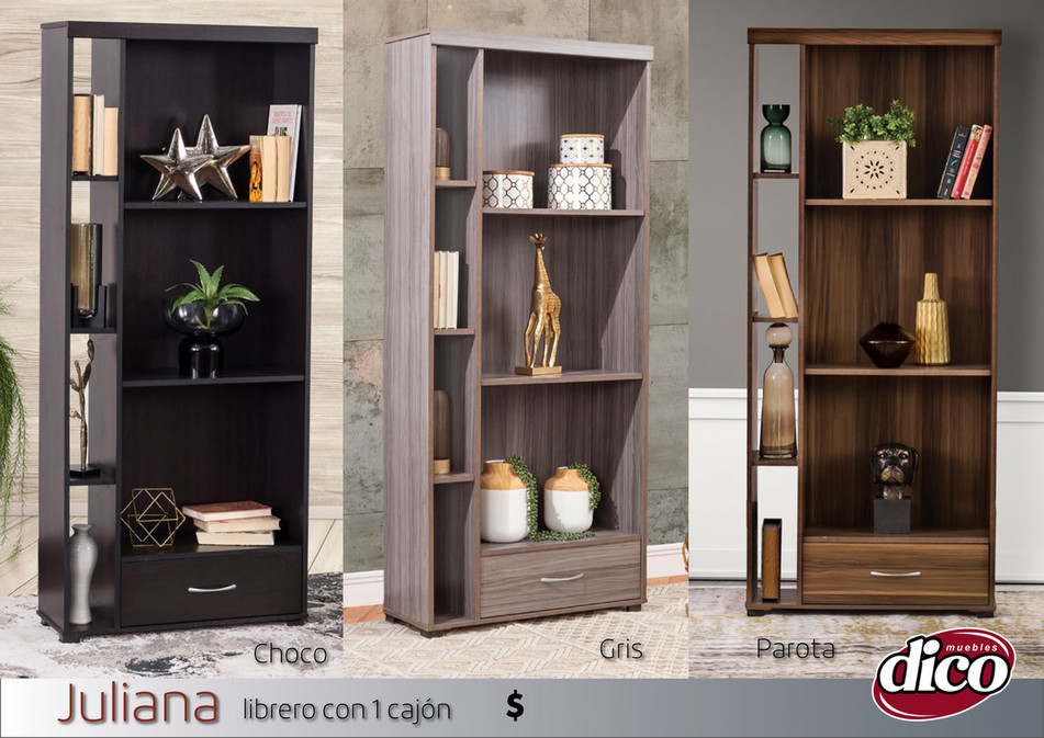 Librero Industrial con entrepaños de madera