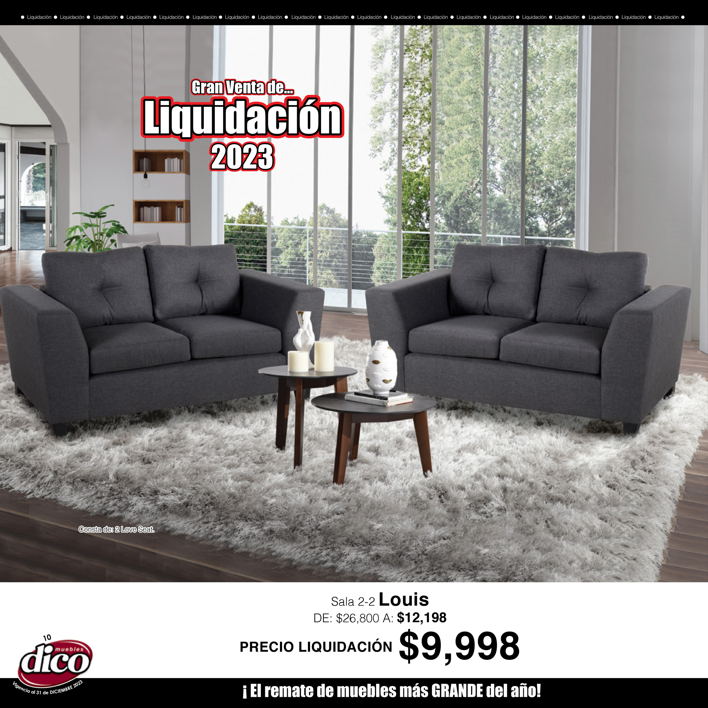 Muebles Congreso lanza una oferta de liquidación con descuento de